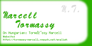 marcell tormassy business card